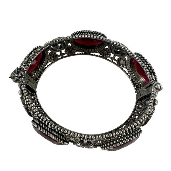 Gucci Interlocking Silver GG Cat Flower Bracelet - Picture 6 of 6